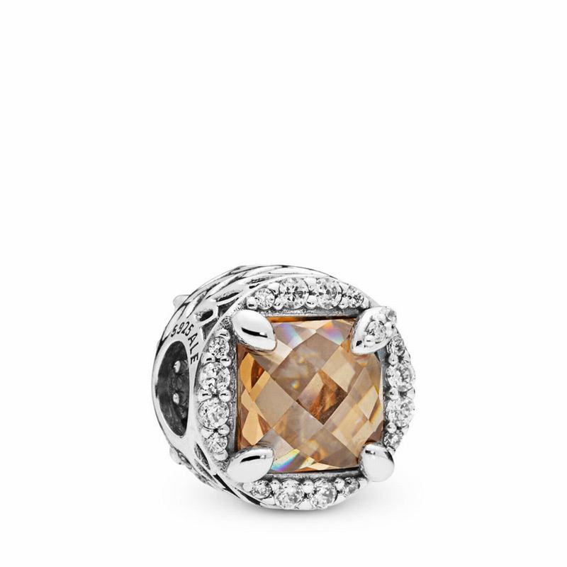 Pandora Radiant Grains Of Energy Charm Ireland - Sterling Silver/Gold/Cubic Zirconia - 407196HCA